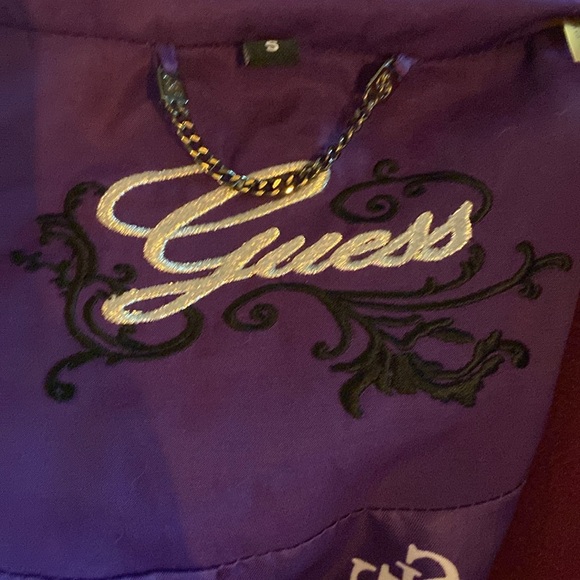 Purple Guess lightweight short trenchcoat. Pea coat. - Picture 7 of 7